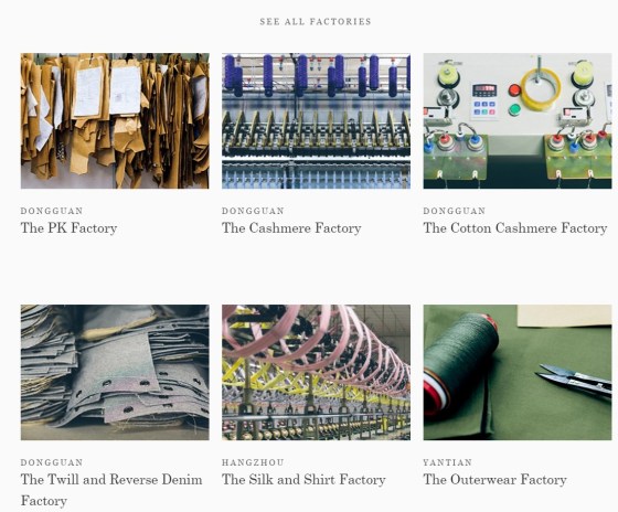 Screencap from everlane.com